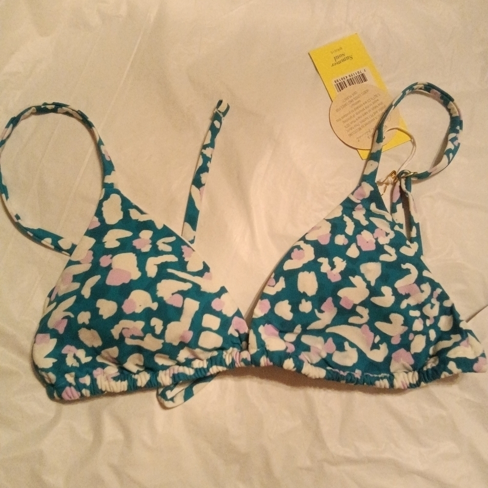 Kibys Animal Print Bikini Set Maira Top Izzie Bottom Size Medium - Picture 4 of 13